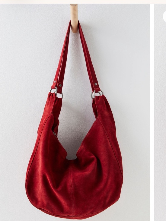 Free People Handbags - Free People Roma suede tote in Garnett
